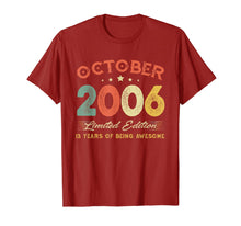 Load image into Gallery viewer, October 2006 13 Years Old Vintage 13th Birthday Gifts T-Shirt