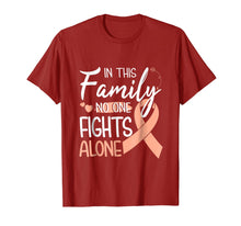 Load image into Gallery viewer, In this family no one fights alone Uterine Cancer tshirt-271577