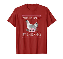 Load image into Gallery viewer, Easily Distracted By Chickens Gift For Chicken Lovers Funny T-Shirt-647970