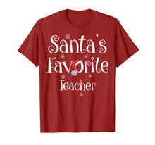 Load image into Gallery viewer, Santa's Favorite Teacher Job Xmas gifts T-Shirt