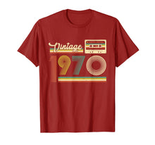 Load image into Gallery viewer, 50th Birthday Gifts Cassette Vintage 1970 50 Years Old T-Shirt-160783