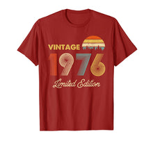Load image into Gallery viewer, Vintage 1976 Made in 1976 43rd birthday 43 years old Gift T-Shirt