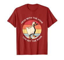 Load image into Gallery viewer, Mess With The Honk You Get The Bonk Goose Memes Gifts T-Shirt