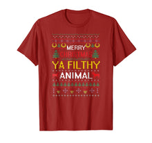 Load image into Gallery viewer, Funny shirts V-neck Tank top Hoodie sweatshirt usa uk au ca gifts for Filthy Animal Ya Merry Christmas Ugly Sweater Tshirt 118330