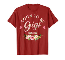 Load image into Gallery viewer, Soon to be gigi est 2020 First time grandma T-Shirt