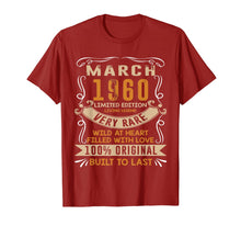 Load image into Gallery viewer, Vintage 60th Birthday March 1960 Shirt 60 Years Old T-Shirt-104250