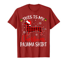 Load image into Gallery viewer, This is my Christmas Pajama Shirt Dachshund Red Plaid Gifts T-Shirt