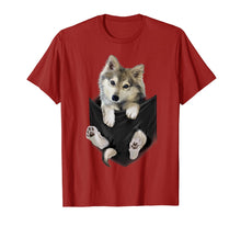 Load image into Gallery viewer, Wolf White Pup in Pocket T-Shirt Wolves Tee Shirt Gifts-335716