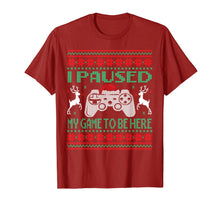 Load image into Gallery viewer, Funny shirts V-neck Tank top Hoodie sweatshirt usa uk au ca gifts for I Paused My Game To Be Here Ugly Christmas Video Gamer Boys T-Shirt 510211