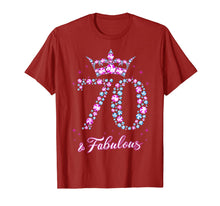 Load image into Gallery viewer, 70 years old & Fabulous Funny Womens 70th Birthday Gifts T-Shirt-354860