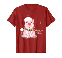 Load image into Gallery viewer, Funny shirts V-neck Tank top Hoodie sweatshirt usa uk au ca gifts for Cute Pig Santa Hat Merry Christmas Pig Lover Gifts T-Shirt 517195