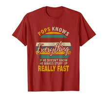 Load image into Gallery viewer, Mens Mens Pops Know Everything Grandpa Christmas Gifts T-Shirt-1685560
