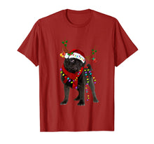 Load image into Gallery viewer, Santa Pug reindeer Light Christmas gifts T-Shirt-1259960