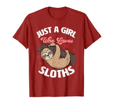 Load image into Gallery viewer, Just A Girl Who Loves Sloths T-Shirt-1931032