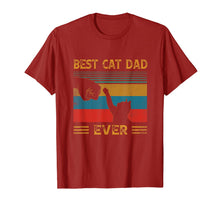 Load image into Gallery viewer, Mens Vintage Best Cat Dad Ever Bump Cat Lover Gifts T-Shirt-181039