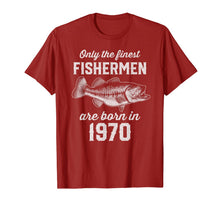 Load image into Gallery viewer, Gift for 50 Year Old: Fishing Fisherman 1970 50th Birthday T-Shirt-436139