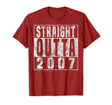 Load image into Gallery viewer, Straight Outta 2007 12th Birthday Gift T-Shirt 12 years old