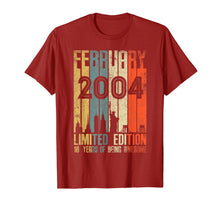 Load image into Gallery viewer, February 2004 T Shirt 16 Year Old Shirt 2004 Birthday Gift T-Shirt-743774
