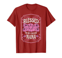 Load image into Gallery viewer, Blessed To Be Called Nana Cute Floral Christmas Gifts T-Shirt-1859848