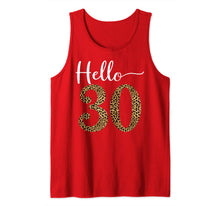 Load image into Gallery viewer, Hello 30 Years Leopard Print 30th Birthday Party Woman Gift Tank Top-986036