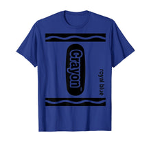 Load image into Gallery viewer, Royal blue Crayon Box Halloween Costume Matching Couple T-Shirt