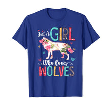Load image into Gallery viewer, Wolf Gift Girls Just A Girl Who Loves Wolves Funny Wolf T-Shirt-128752