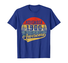 Load image into Gallery viewer, Retro Vintage November 1960 59th Birthday Gifts 59 Years Old T-Shirt