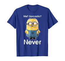Load image into Gallery viewer, Despicable Me Minions Me Sarcastic Never Graphic T-Shirt 185800