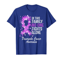 Load image into Gallery viewer, Pancreatic Cancer Family No One Fights Alone Awareness Gift T-Shirt