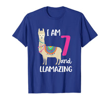 Load image into Gallery viewer, Funny shirts V-neck Tank top Hoodie sweatshirt usa uk au ca gifts for 7th Birthday Llama I'm 7 Years Old and Llamazing T-Shirt 1402475