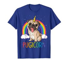 Load image into Gallery viewer, Pugicorn Pug Unicorn T Shirt Girls Kids Space Galaxy Rainbow