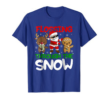 Load image into Gallery viewer, Funny shirts V-neck Tank top Hoodie sweatshirt usa uk au ca gifts for Flossing Through The Snow T Shirt Santa Reindeer Gingerbread 1726123