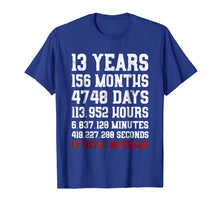 Load image into Gallery viewer, 13 Years Old Of Being Awesome T-Shirt 13th Birthday Tee Gift