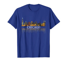 Load image into Gallery viewer, Chicago T Shirt Chicago City Skyline Lights At Night Gifts