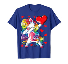 Load image into Gallery viewer, Funny shirts V-neck Tank top Hoodie sweatshirt usa uk au ca gifts for Dabbing Unicorn Heart T shirt Valentines Day Girls Rainbow 1884270