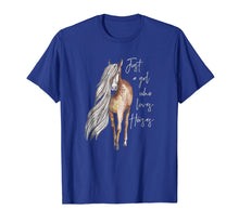 Load image into Gallery viewer, Funny shirts V-neck Tank top Hoodie sweatshirt usa uk au ca gifts for Just a Girl Who Loves Horses T-shirt 324215