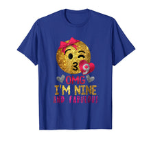 Load image into Gallery viewer, Funny shirts V-neck Tank top Hoodie sweatshirt usa uk au ca gifts for 9th Birthday Shirt For Girls - OMG! I'm Nine and Fabulous 2559376