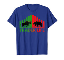 Load image into Gallery viewer, Trader Life Bulls and Bears Stock Market Trading Investors T-Shirt