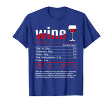 Load image into Gallery viewer, Wine Thanksgiving Food Nutrition Facts Matching Group gifts T-Shirt