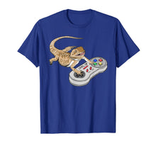 Load image into Gallery viewer, Bearded Dragon Playing Video Game Reptiles Pagona Gamers T-Shirt-81726