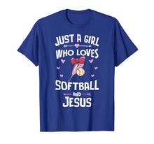 Load image into Gallery viewer, Softball And Jesus Gifts for Girls Women T-Shirt-3154895