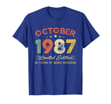 Load image into Gallery viewer, October 1987 32 Years Old Vintage 32nd Birthday Gifts T-Shirt