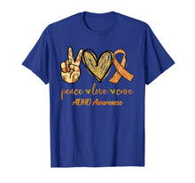 Load image into Gallery viewer, Peace Love Cure Ribbon ADHD Awareness Gifts TShirt857843