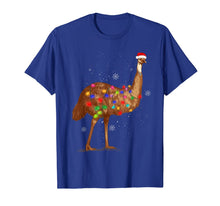 Load image into Gallery viewer, Santa Emu Bird with Christmas Lights Funny Xmas Celebration T-Shirt-1732896