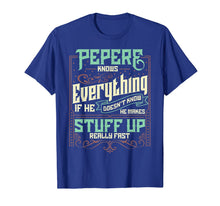 Load image into Gallery viewer, Mens Pepere Knows Everything Funny Pepere Christmas Gifts T-Shirt-1701851