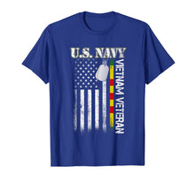 Load image into Gallery viewer, U.S. Navy Vietnam Veteran American Flag Gift T-Shirt