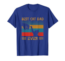 Load image into Gallery viewer, Mens Vintage Best Cat Dad Ever Bump Cat Lover Gifts T-Shirt-181039