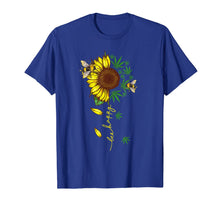 Load image into Gallery viewer, Bee Happy Canabis Sunflower Weed Gift TShirt745379