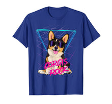 Load image into Gallery viewer, Corgis Rock - retro 80s corgi dog in sunglasses T-Shirt-4165953