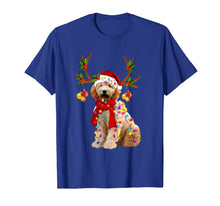 Load image into Gallery viewer, Santa Golden doodle reindeer Light Christmas gifts T-Shirt-2084445